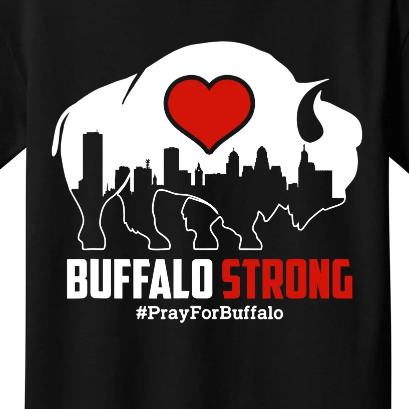 Choose Love Buffalo Strong Pray For Buffalo Kids T-Shirt