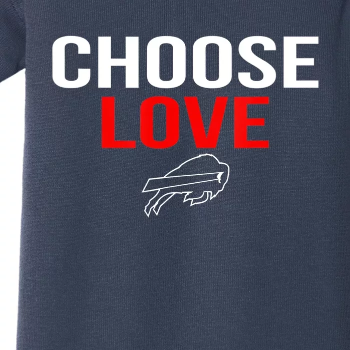 Choose Love Buffalo Stop Hate End Racism Choose Love Buffalo Baby Bodysuit