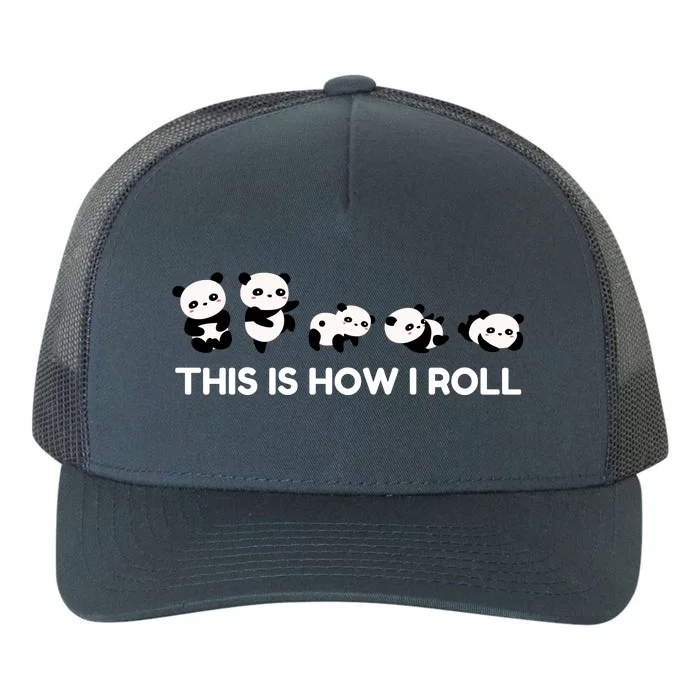 Cute Little Bear Panda Design This Is How I Roll Yupoong Adult 5-Panel Trucker Hat