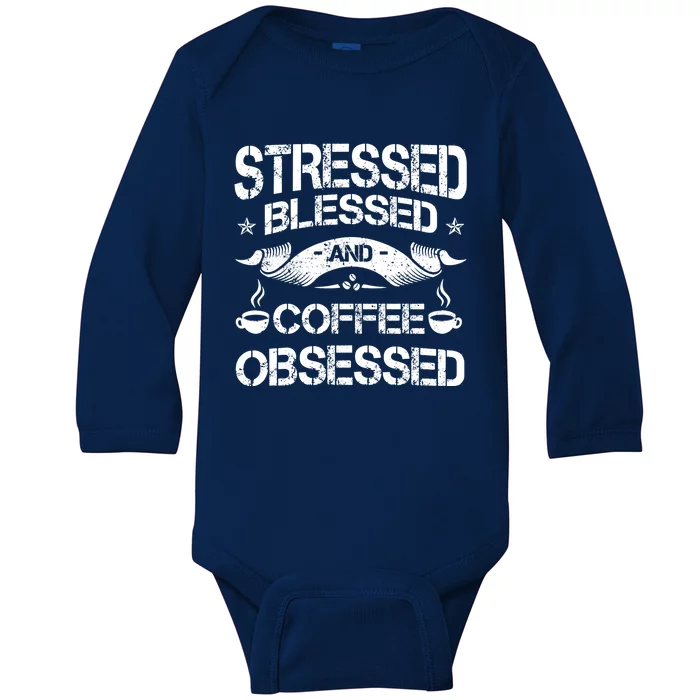 Coffee Lover Brewed Beverage Black Americano Latte Arabica Great Gift Baby Long Sleeve Bodysuit