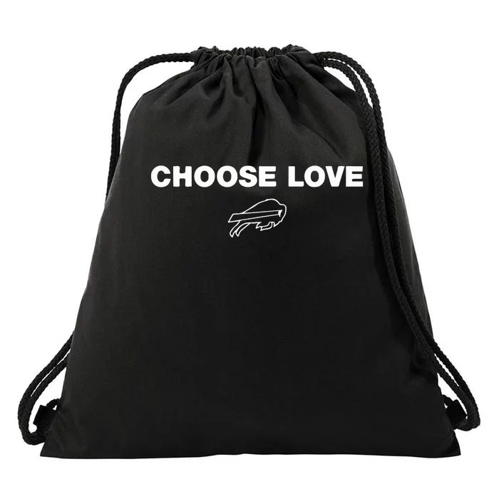 Choose Love Buffalo Drawstring Bag