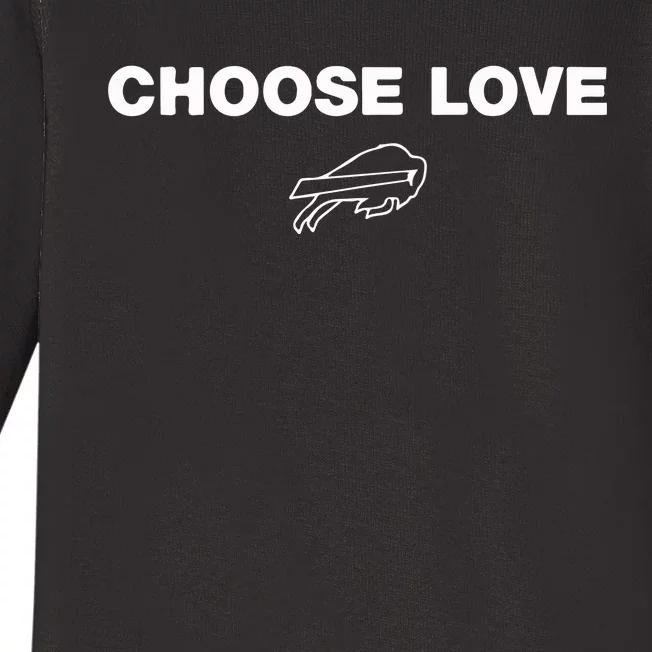 Choose Love Buffalo Baby Long Sleeve Bodysuit