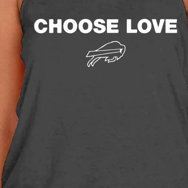 Choose Love Buffalo Women's Knotted Racerback Tank