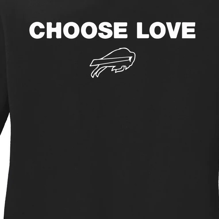 Choose Love Buffalo Ladies Long Sleeve Shirt