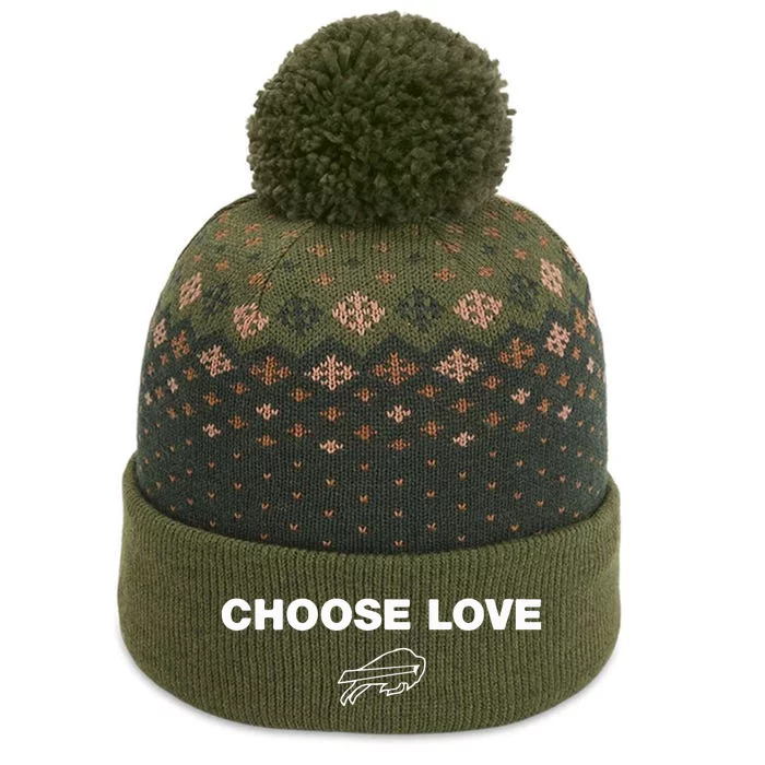 Choose Love Buffalo The Baniff Cuffed Pom Beanie