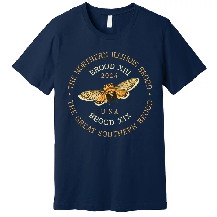 Cicada Lover Brood Xix & Xiii Emergence Summer 2024 Premium T-Shirt