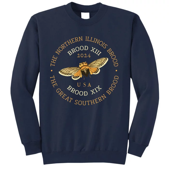 Cicada Lover Brood Xix & Xiii Emergence Summer 2024 Tall Sweatshirt