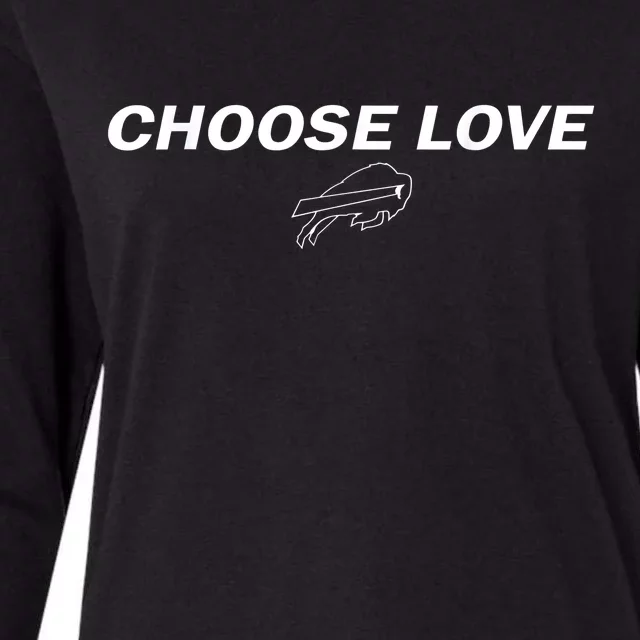 Choose Love Buffalo Womens Cotton Relaxed Long Sleeve T-Shirt