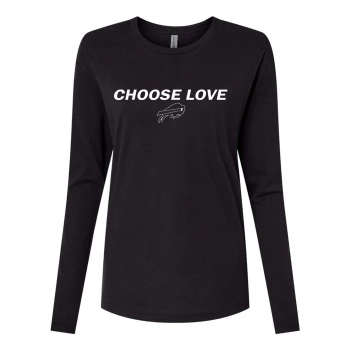 Choose Love Buffalo Womens Cotton Relaxed Long Sleeve T-Shirt