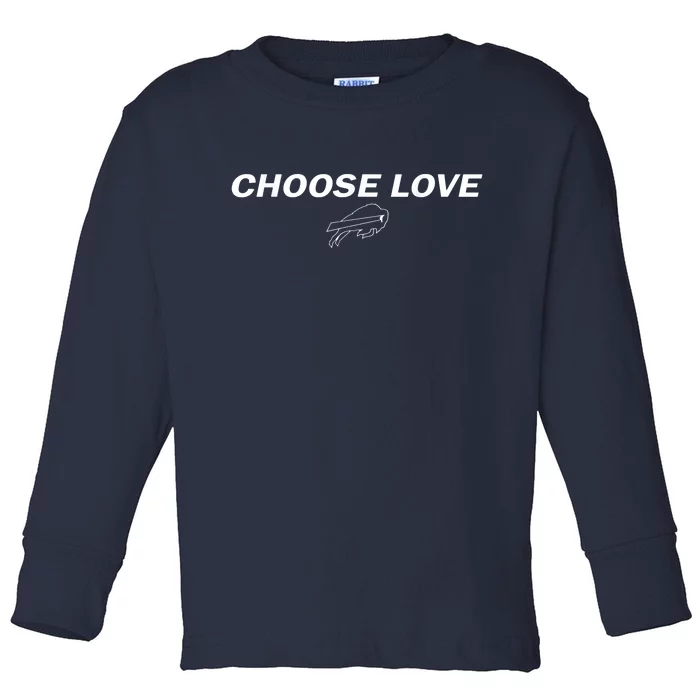 Choose Love Buffalo Toddler Long Sleeve Shirt