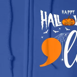 Comma La Boo Ghost Kamala Harris Halloween 2024 Full Zip Hoodie