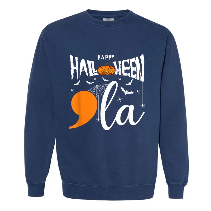 Comma La Boo Ghost Kamala Harris Halloween 2024 Garment-Dyed Sweatshirt