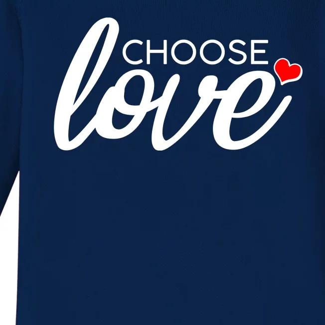 Choose Love Be Kind Baby Long Sleeve Bodysuit