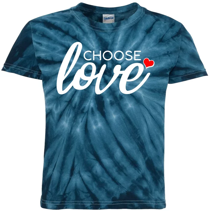 Choose Love Be Kind Kids Tie-Dye T-Shirt