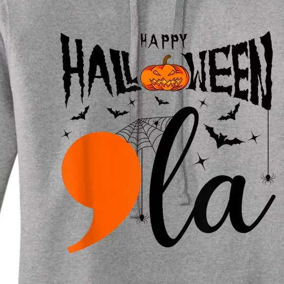 Comma La Boo Ghost Kamala Harris Halloween 2024 Women's Pullover Hoodie