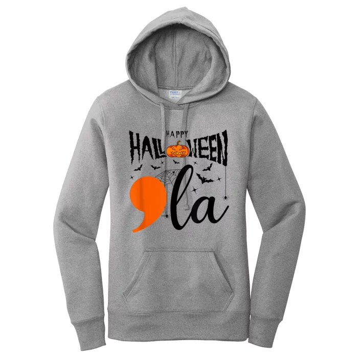 Comma La Boo Ghost Kamala Harris Halloween 2024 Women's Pullover Hoodie