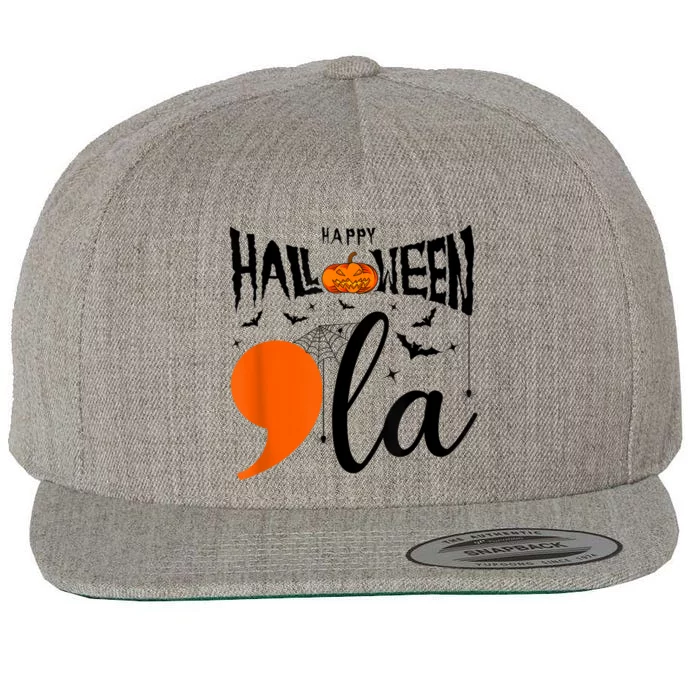 Comma La Boo Ghost Kamala Harris Halloween 2024 Wool Snapback Cap