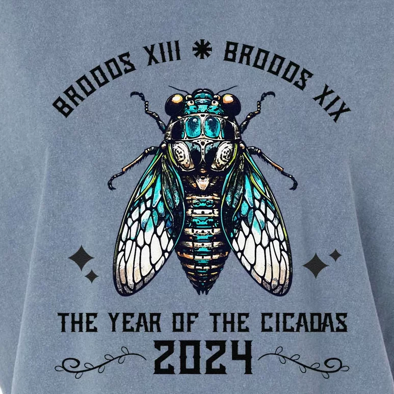 Cicada Lover Brood Xix Brood Xiii Year Of The Cicada 2024 Garment-Dyed Women's Muscle Tee