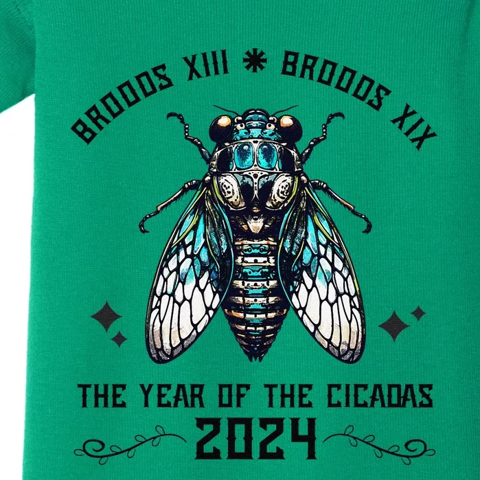 Cicada Lover Brood Xix Brood Xiii Year Of The Cicada 2024 Baby Bodysuit