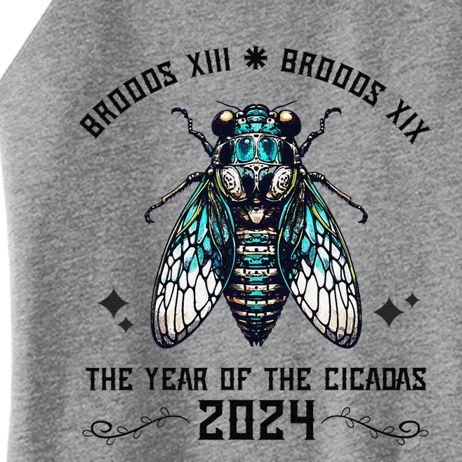 Cicada Lover Brood Xix Brood Xiii Year Of The Cicada 2024 Women’s Perfect Tri Rocker Tank