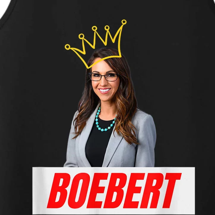 Congress Lauren Boebert With Crown Letter Box Name Performance Tank