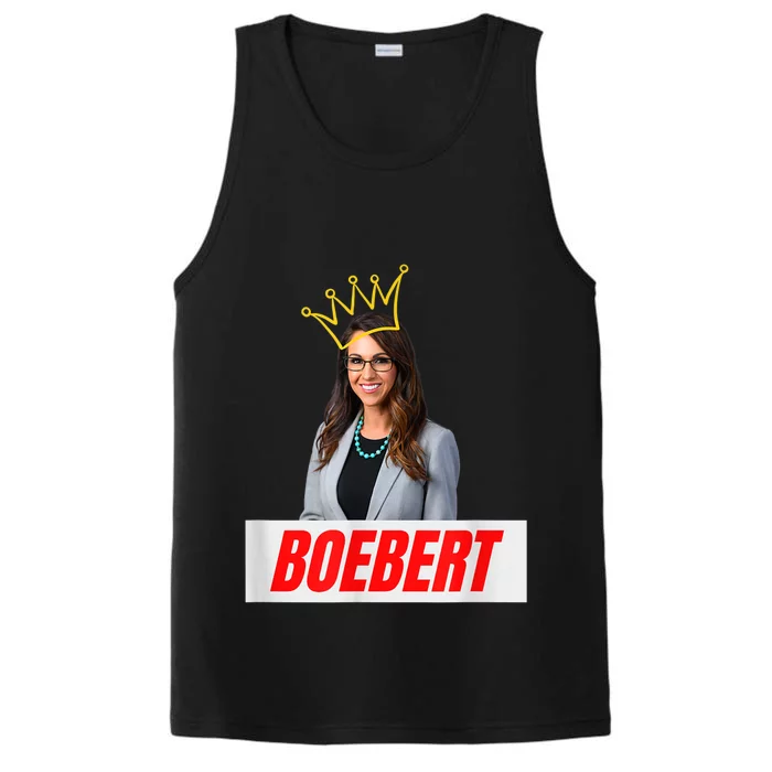 Congress Lauren Boebert With Crown Letter Box Name Performance Tank