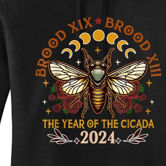 Cicada Lover Brood Xix Brood Xiii Year Of The Cicada 2024 Women's Pullover Hoodie