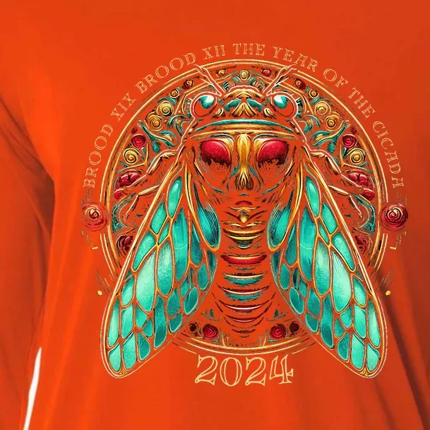 Cicada Lover Brood Xix Brood Xiii Year Of The Cicada 2024 Cooling Performance Long Sleeve Crew