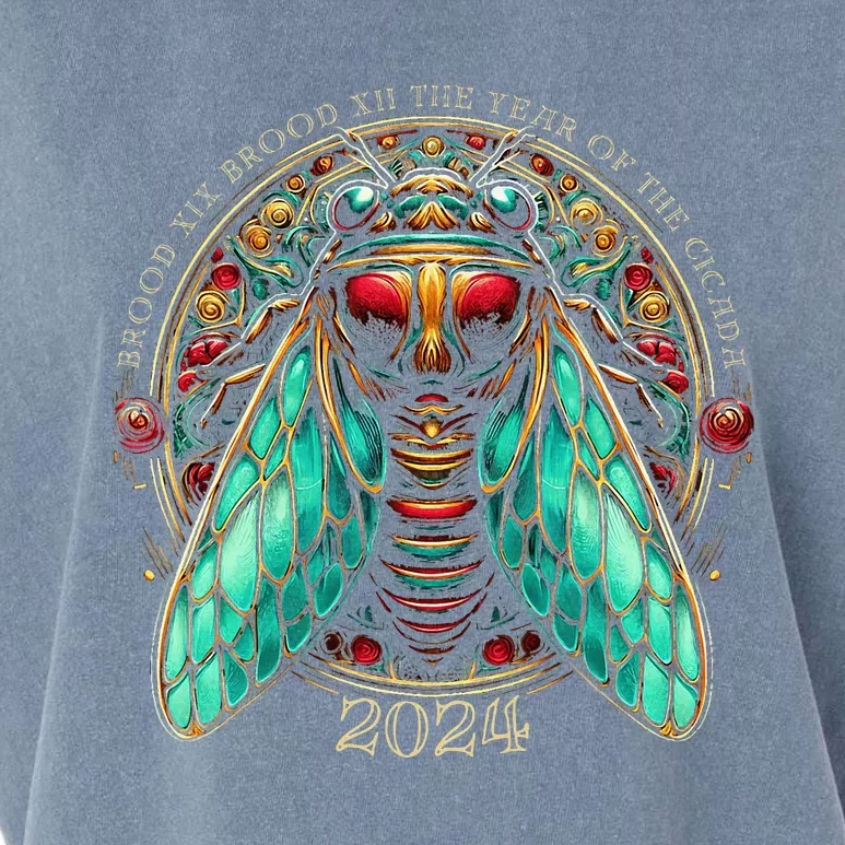 Cicada Lover Brood Xix Brood Xiii Year Of The Cicada 2024 Garment-Dyed Women's Muscle Tee