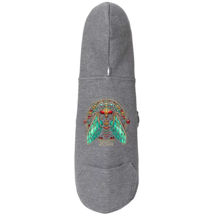 Cicada Lover Brood Xix Brood Xiii Year Of The Cicada 2024 Doggie 3-End Fleece Hoodie