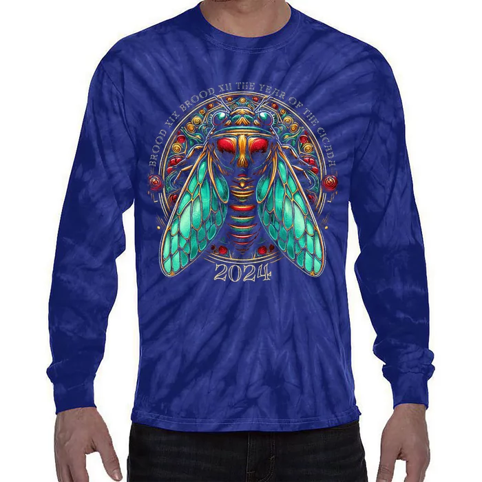 Cicada Lover Brood Xix Brood Xiii Year Of The Cicada 2024 Tie-Dye Long Sleeve Shirt