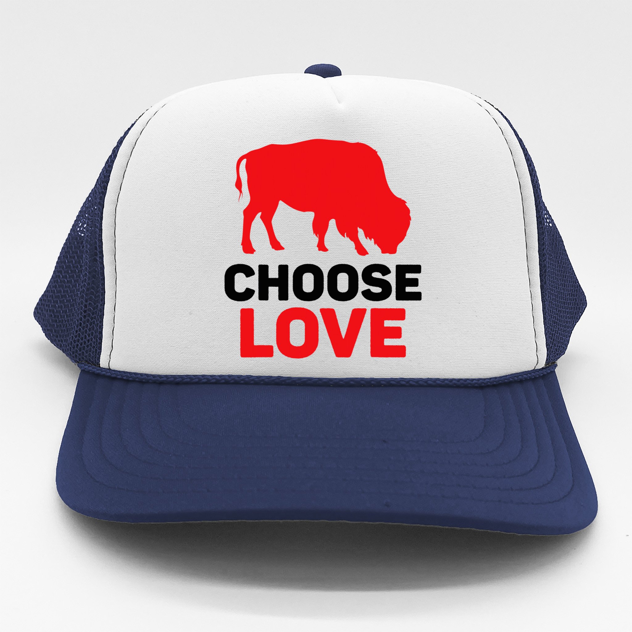 Choose Love Buffalo Choose Love Bills Trucker Hat