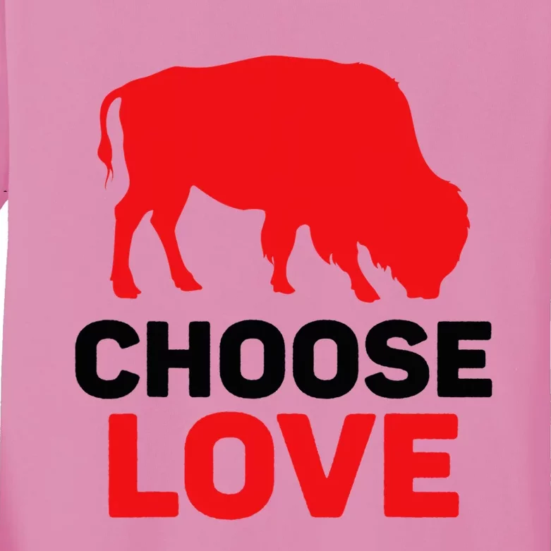 Choose Love Buffalo Choose Love Bills Kids Long Sleeve Shirt