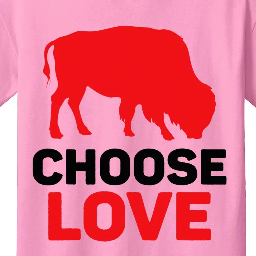 Choose Love Buffalo Choose Love Bills Kids T-Shirt