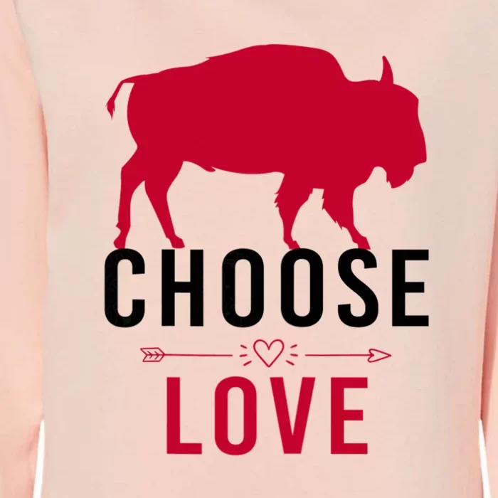 Choose Love Buffalo Buffalo Bills Choose Love Womens California Wash Sweatshirt