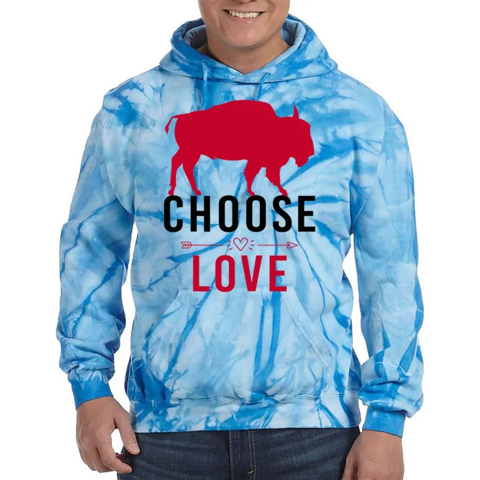 Choose Love Buffalo Buffalo Bills Choose Love Tie Dye Hoodie