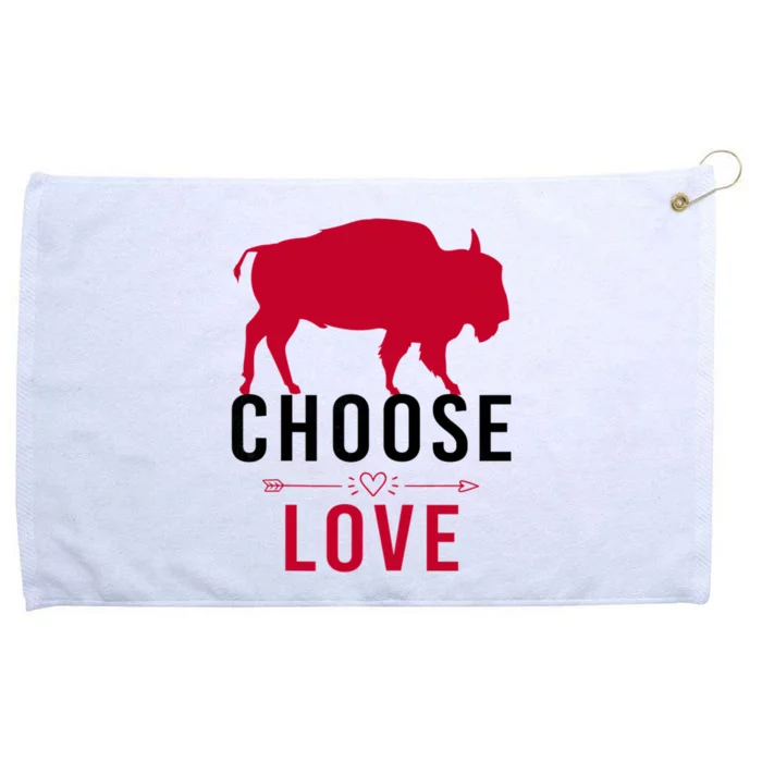 Choose Love Buffalo Buffalo Bills Choose Love Grommeted Golf Towel