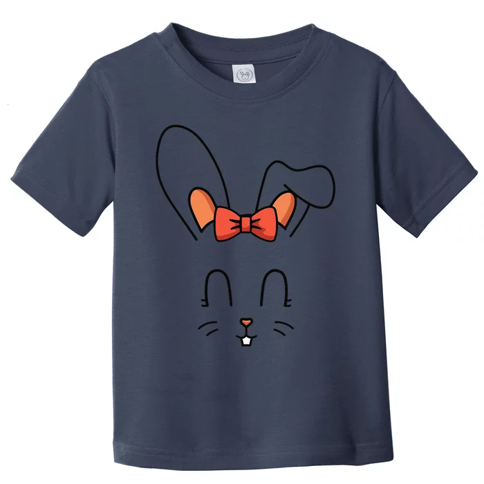 Cute Little Bunny Rabbit Face Funny Happy Easter Toddler T-Shirt