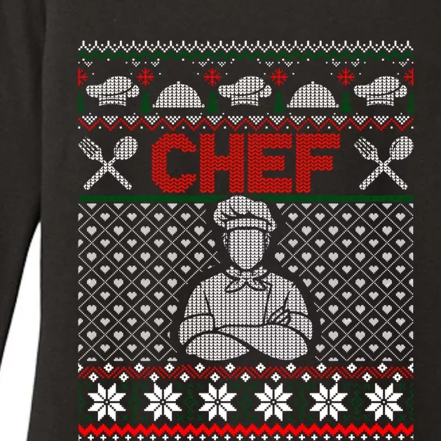 Chef Lover Christmas Ugly Xmas Sweater Gift Womens CVC Long Sleeve Shirt