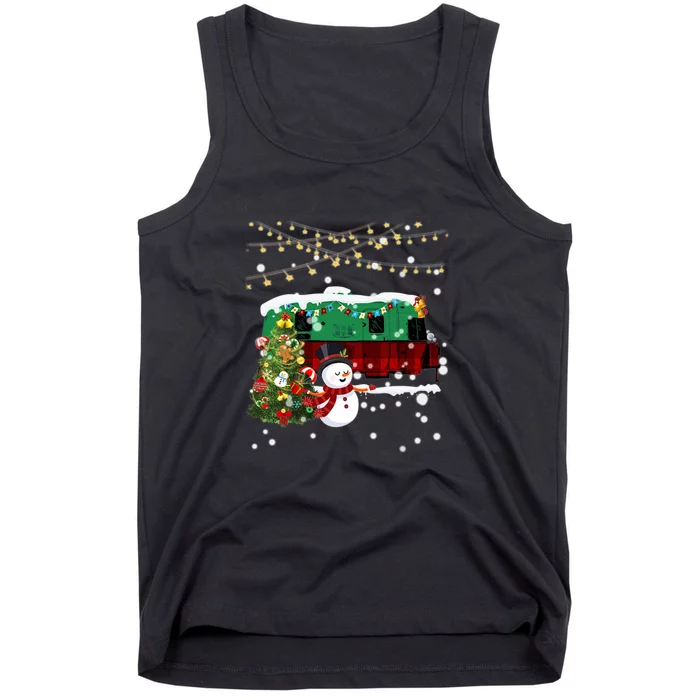 CAMPING Light Christmas Decoration Xmas Hat Reindeer Gift Tank Top