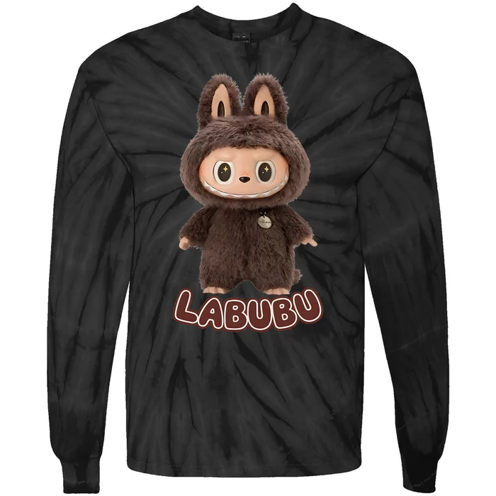 Cute Labubu Classic Pose Fun Labubu Lover Gifts Tie-Dye Long Sleeve Shirt