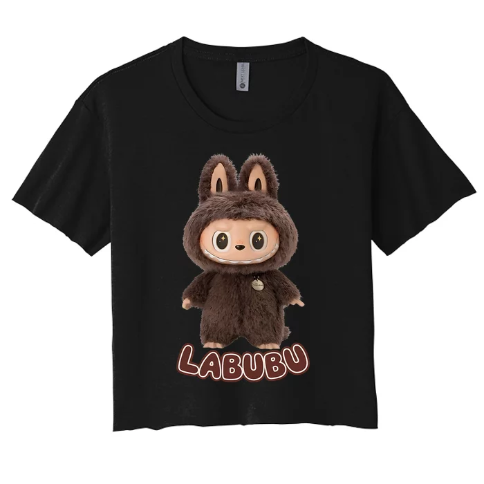 Cute Labubu Classic Pose Fun Labubu Lover Gifts Women's Crop Top Tee