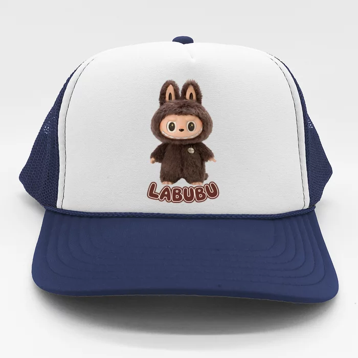 Cute Labubu Classic Pose Fun Labubu Lover Gifts Trucker Hat