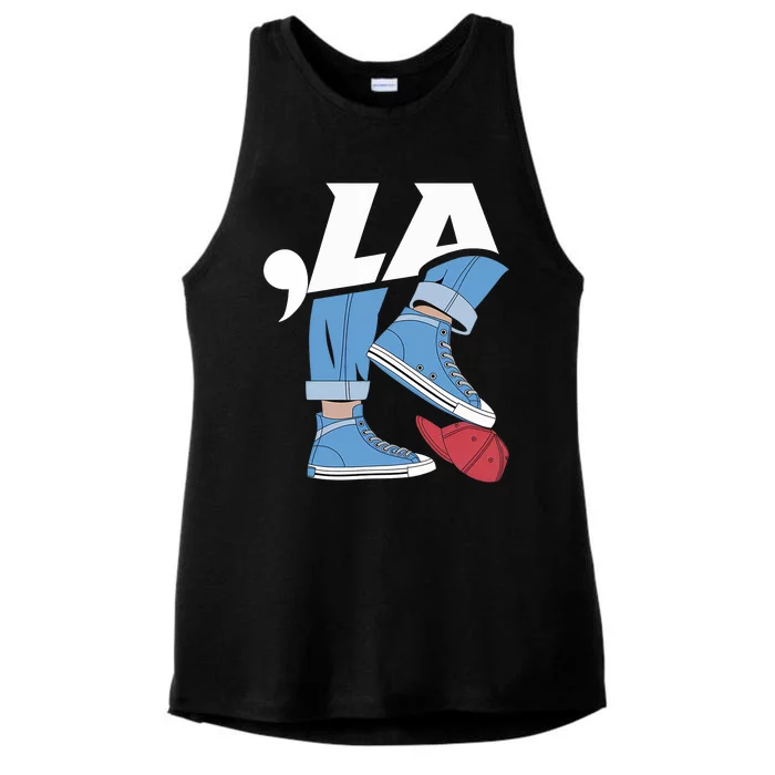 Comma La Chucks & Pearls Ladies Tri-Blend Wicking Tank