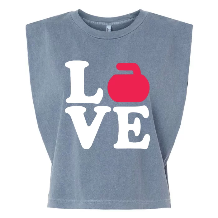 Curling Love Garment-Dyed Women's Muscle Tee