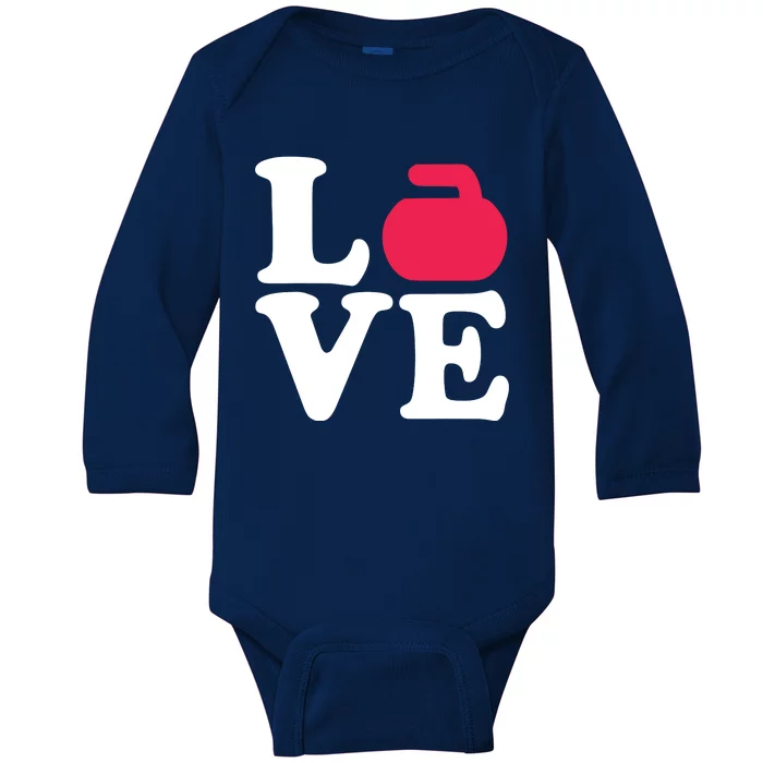 Curling Love Baby Long Sleeve Bodysuit