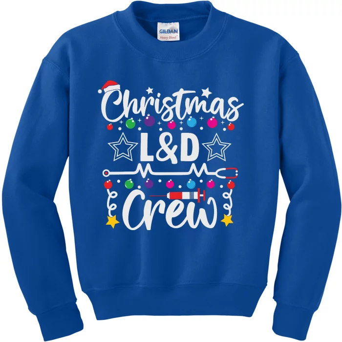 Christmas L&D Crew Nurse Doctor Tech Kids Sweatshirt