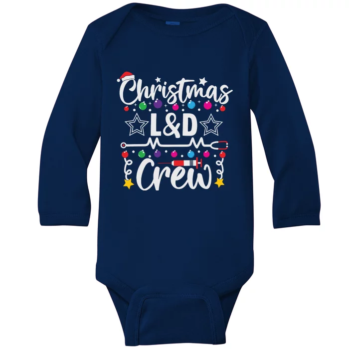 Christmas L&D Crew Nurse Doctor Tech Baby Long Sleeve Bodysuit