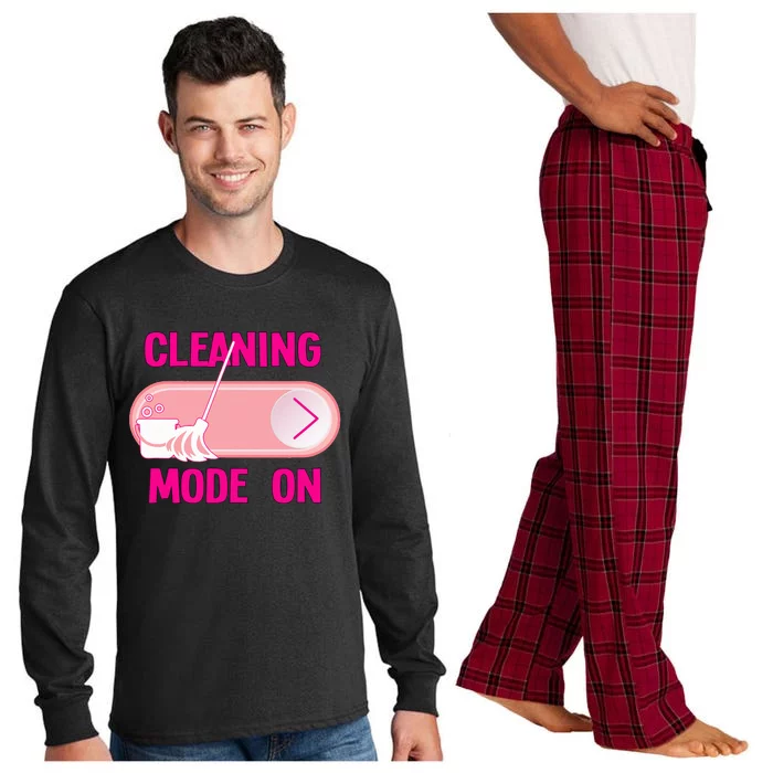 Cleaning Lady Cleaning Mode On Housekeeper Long Sleeve Pajama Set