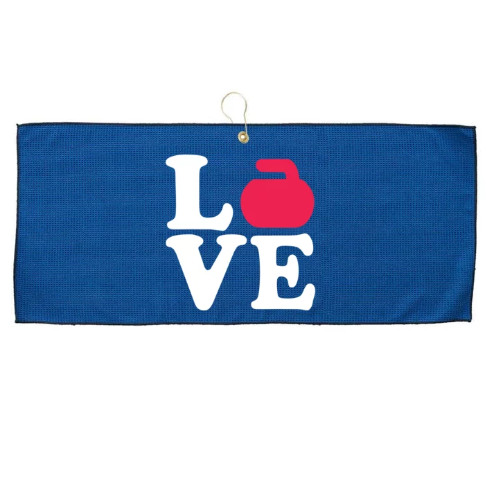 Curling Love Large Microfiber Waffle Golf Towel